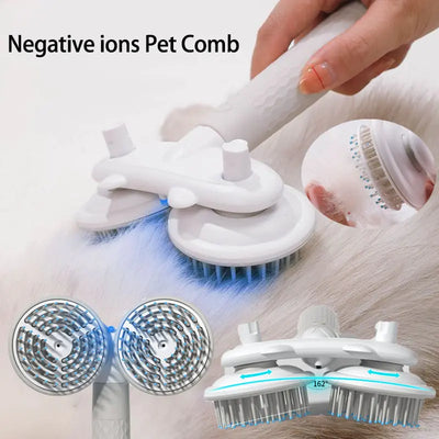 Negative Ions Dual Head Pet Brush